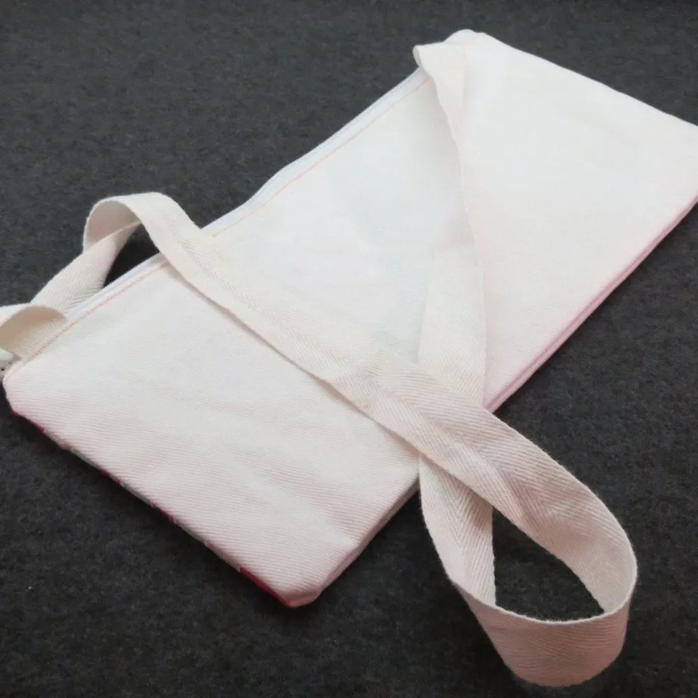 Coral Striped Flat Iron Curling Iron Storage Pouch Lingerie Bag NEW